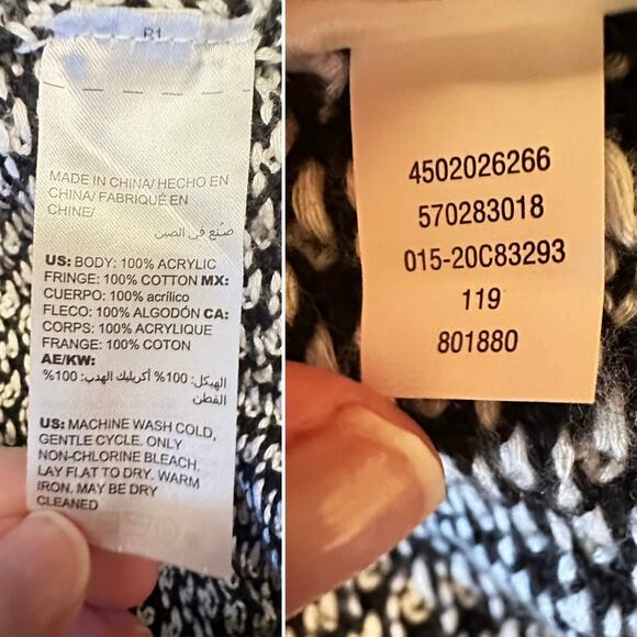 Chico’s Geo Knit Fringe Vest Size 3/ XL - Picture 4 of 5